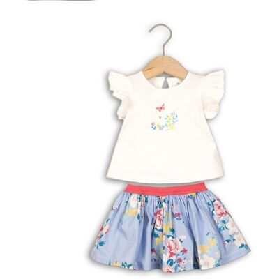 Dievčenské set, tričko a sukňa, Minoti, ROSE 5, holka - 80/86 12-18m Dievčenské set, tričko a sukňa, Minoti, ROSE 5, holka - 80/86 12-18m
