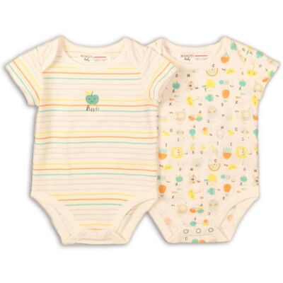 Detské body 2pack, Minoti, ABC 5, biele - 62/68 3-6m Detské body 2pack, Minoti, ABC 5, biele - 62/68 3-6m