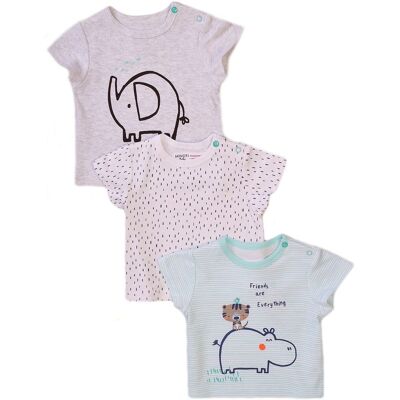 Dojčenské tričko s krátkym rukávom 3pack, Minoti, Koala 3, biela - 56/62 0-3m Dojčenské tričko s krátkym rukávom 3pack, Minoti, Koala 3, biela - 56/62 0-3m