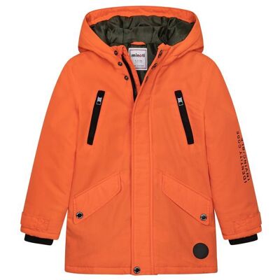 Chlapčenský kabát Parka, Minoti, Blazer 2, oranžová - 92/98 2/3let Chlapčenský kabát Parka, Minoti, Blazer 2, oranžová - 92/98 2/3let