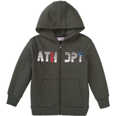 Chlapčenská mikina s kapucňou, Minoti, 7BZTHRU 6, khaki - 134/140 9/10let Chlapčenská mikina s kapucňou, Minoti, 7BZTHRU 6, khaki - 134/140 9/10let