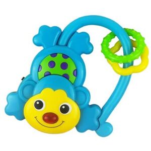 Detská hrkálka so zvukom Baby Mix Opička modrá Detská hrkálka so zvukom Baby Mix Opička modrá