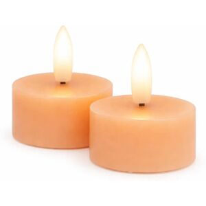 SIRIUS Sada LED čajových sviečok na batérie Sille Tealight, Ø 4,5 × 2,2 cm, broskyňová farba, z pravého vosku, balenie 2 ks SIRIUS Sada LED čajových sviečok na batérie Sille Tealight, Ø 4,5 × 2,2 cm, broskyňová farba, z pravého vosku, balenie 2 ks