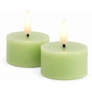 SIRIUS Sada LED čajových sviečok na batérie Sille Tealight, Ø 4,5 × 2,2 cm, jarná zelená, z pravého vosku, balenie 2 ks SIRIUS Sada LED čajových sviečok na batérie Sille Tealight, Ø 4,5 × 2,2 cm, jarná zelená, z pravého vosku, balenie 2 ks