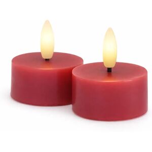 SIRIUS Sada LED čajových sviečok na batérie Sille Tealight, Ø 4,5 × 2,2 cm, slivka, z pravého vosku, balenie 2 ks SIRIUS Sada LED čajových sviečok na batérie Sille Tealight, Ø 4,5 × 2,2 cm, slivka, z pravého vosku, balenie 2 ks