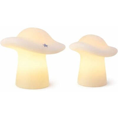 SIRIUS LED sviečky z pravého vosku na baterky hríby, biele, sada 2 ks, 8,5 a 9 cm, CR2032 SIRIUS LED sviečky z pravého vosku na baterky hríby, biele, sada 2 ks, 8,5 a 9 cm, CR2032