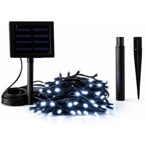 DECOLED LED vonkajšie solárne záhradné osvetlenie 10 m, ľadovo biela, 100 diód, čierny kábel IP44, solárny panel DECOLED LED vonkajšie solárne záhradné osvetlenie 10 m, ľadovo biela, 100 diód, čierny kábel IP44, solárny panel