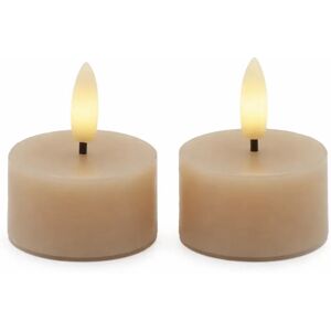 SIRIUS Sada LED čajových sviečok na batérie Sille Tealight, Ø 4,5 × 2,2 cm, svetlý karamel, z pravého vosku, balenie 2 ks SIRIUS Sada LED čajových sviečok na batérie Sille Tealight, Ø 4,5 × 2,2 cm, svetlý karamel, z pravého vosku, balenie 2 ks