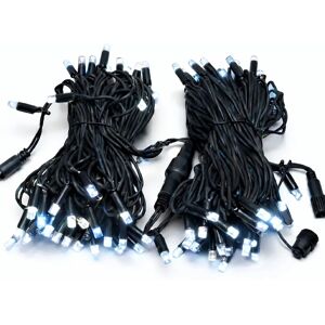 DECOLED Easy Fix LED svetelná reťaz 20 m vonkajšia, ľadovo biela, 120 diód, čierny kábel IP67, 2×10 m, predĺženie DECOLED Easy Fix LED svetelná reťaz 20 m vonkajšia, ľadovo biela, 120 diód, čierny kábel IP67, 2×10 m, predĺženie