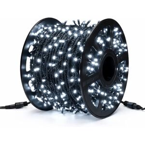 DECOLED Easy Fix LED svetelná reťaz 100 m vonkajšia ľadovo biela, 600 diód, čierny kábel IP67, cievka DECOLED Easy Fix LED svetelná reťaz 100 m vonkajšia ľadovo biela, 600 diód, čierny kábel IP67, cievka