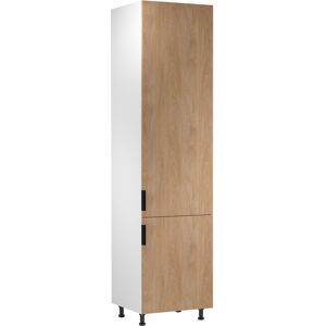 VENETI Vysoká kuchynská skriňa SALERNO - šírka 60 cm, biela / dub VENETI Vysoká kuchynská skriňa SALERNO - šírka 60 cm, biela / dub