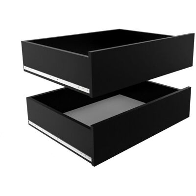 Set 2 šuplíkov do skríň s hĺbkou 45 cm UNIS - čierna Set 2 šuplíkov do skríň s hĺbkou 45 cm UNIS - čierna