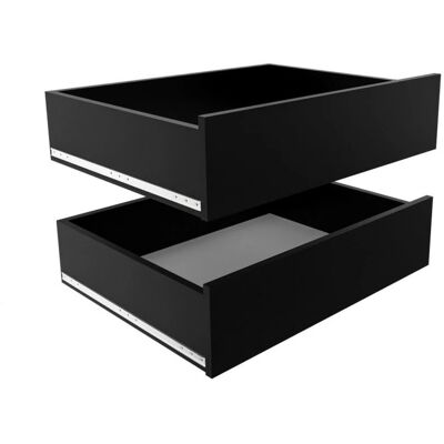 Set 2 šuplíkov do skríň s hĺbkou 60 cm UNIS - čierna Set 2 šuplíkov do skríň s hĺbkou 60 cm UNIS - čierna