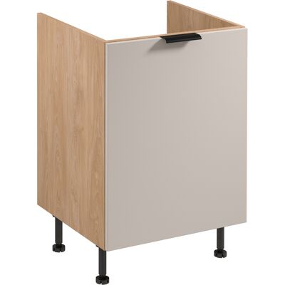 VENETI Drezová skrinka SALERNO - šírka 60 cm, dub / béžová + koše na odpad ZADARMO VENETI Drezová skrinka SALERNO - šírka 60 cm, dub / béžová + koše na odpad ZADARMO