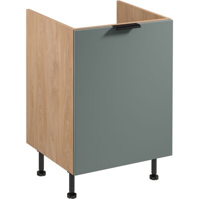 VENETI Drezová skrinka SALERNO - šírka 60 cm, dub / zelená + koše na odpad ZADARMO VENETI Drezová skrinka SALERNO - šírka 60 cm, dub / zelená + koše na odpad ZADARMO