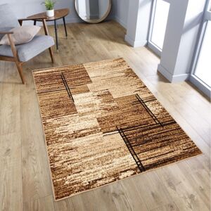 VENETI Kusový koberec 160x220 cm LUKEN obdĺžnikový - béžový / hnedý VENETI Kusový koberec 160x220 cm LUKEN obdĺžnikový - béžový / hnedý