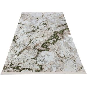 VENETI Obdĺžnikový koberec 140x190 cm STEFANO - krémový / zelený VENETI Obdĺžnikový koberec 140x190 cm STEFANO - krémový / zelený
