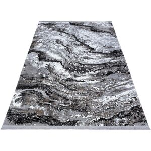 VENETI Obdĺžnikový koberec 140x190 cm STEFANO - šedý / čierny VENETI Obdĺžnikový koberec 140x190 cm STEFANO - šedý / čierny