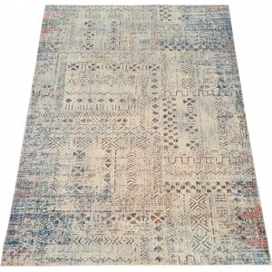 VENETI Vzorovaný kusový koberec 120x170 cm FRANCO - modrý / béžový VENETI Vzorovaný kusový koberec 120x170 cm FRANCO - modrý / béžový