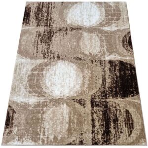 VENETI Abstraktný kusový koberec 160x220 cm DEMIAN - hnedý / biely / čierny VENETI Abstraktný kusový koberec 160x220 cm DEMIAN - hnedý / biely / čierny