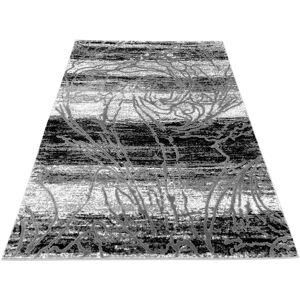 VENETI Moderný kusový koberec 200x290 cm DEMIAN - šedý / čierny / biely VENETI Moderný kusový koberec 200x290 cm DEMIAN - šedý / čierny / biely