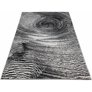 VENETI Abstraktný kusový koberec 140x190 cm DEMIAN - šedý / biely VENETI Abstraktný kusový koberec 140x190 cm DEMIAN - šedý / biely