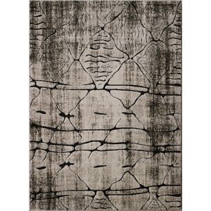 VENETI Moderný kusový koberec 200x390 BRAWLEY 7 - béžový / čierny VENETI Moderný kusový koberec 200x390 BRAWLEY 7 - béžový / čierny
