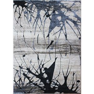 VENETI Moderný kusový koberec 240x330 BRAWLEY 5 - béžový / čierny VENETI Moderný kusový koberec 240x330 BRAWLEY 5 - béžový / čierny