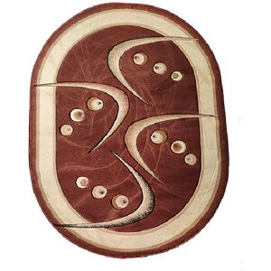 VENETI Kusový oválny koberec do obývačky 180x260 ARTESIA 12 - hnedý VENETI Kusový oválny koberec do obývačky 180x260 ARTESIA 12 - hnedý