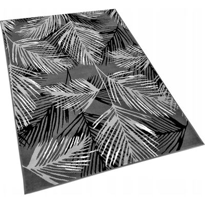 VENETI Kusový koberec 140x190 cm LUKEN vzorovaný - šedý / čierny VENETI Kusový koberec 140x190 cm LUKEN vzorovaný - šedý / čierny