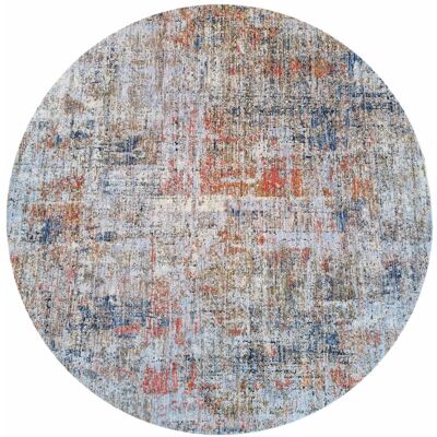 VENETI Okrúhly koberec 120x120 cm FRANCO - modrý / šedý VENETI Okrúhly koberec 120x120 cm FRANCO - modrý / šedý