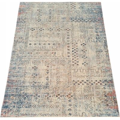 VENETI Vzorovaný kusový koberec 140x190 cm FRANCO - modrý / béžový VENETI Vzorovaný kusový koberec 140x190 cm FRANCO - modrý / béžový