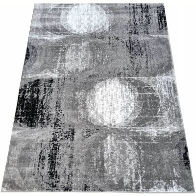 VENETI Abstraktný kusový koberec 120x170 cm DEMIAN - šedý / biely / čierny VENETI Abstraktný kusový koberec 120x170 cm DEMIAN - šedý / biely / čierny
