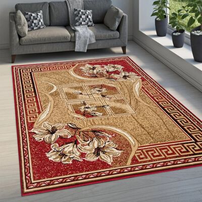 VENETI Vzorovaný koberec 140x190 cm LUKEN - červený / béžový VENETI Vzorovaný koberec 140x190 cm LUKEN - červený / béžový