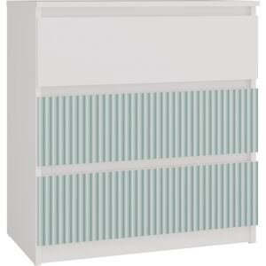 VENETI Šuplíková komoda do detskej izby DUSTER - biela / mentolová VENETI Šuplíková komoda do detskej izby DUSTER - biela / mentolová