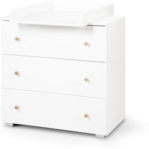 VENETI Šuplíková komoda BETSY - biela / borovica VENETI Šuplíková komoda BETSY - biela / borovica