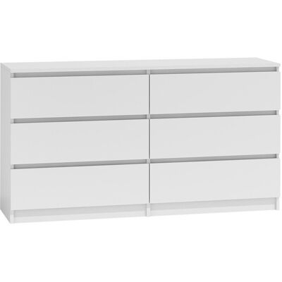 VENETI Komoda ESTELA M6 140 - biela VENETI Komoda ESTELA M6 140 - biela
