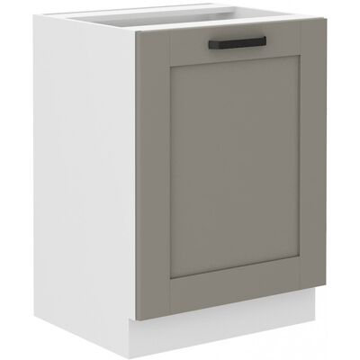 VENETI Dolná jednodverová skrinka LAILI - šírka 60 cm, svetlo šedá / biela VENETI Dolná jednodverová skrinka LAILI - šírka 60 cm, svetlo šedá / biela