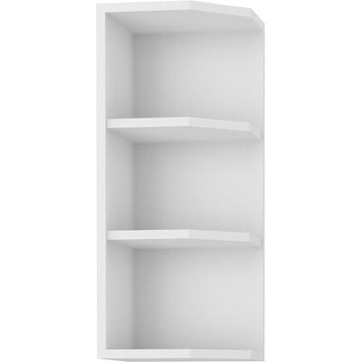 VENETI Horná rohová skrinka LAILI - šírka 30 cm, biela VENETI Horná rohová skrinka LAILI - šírka 30 cm, biela