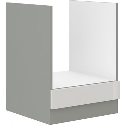 VENETI Sporáková skrinka ULLERIKE - šírka 60 cm, biela / šedá VENETI Sporáková skrinka ULLERIKE - šírka 60 cm, biela / šedá