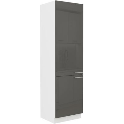 VENETI Potravinová skriňa LAJLA - šírka 60 cm, šedá / biela VENETI Potravinová skriňa LAJLA - šírka 60 cm, šedá / biela