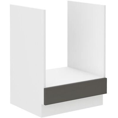 VENETI Sporáková skrinka LAJLA - šírka 60 cm, šedá / biela VENETI Sporáková skrinka LAJLA - šírka 60 cm, šedá / biela