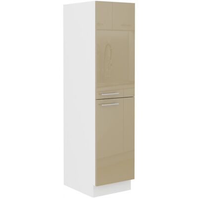 VENETI Vysoká skrinka LAJLA - šírka 30 cm, cappucino / biela VENETI Vysoká skrinka LAJLA - šírka 30 cm, cappucino / biela