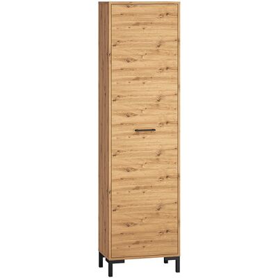 VENETI Vysoká predsieňová skriňa BEDA - šírka 55 cm, dub artisan VENETI Vysoká predsieňová skriňa BEDA - šírka 55 cm, dub artisan