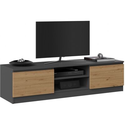 VENETI Televízny stolík SABA 2 - dub artisan / antracitový VENETI Televízny stolík SABA 2 - dub artisan / antracitový