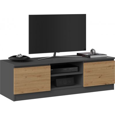 VENETI Stolík pod televíziu SABA 1 - dub artisan / antracitový VENETI Stolík pod televíziu SABA 1 - dub artisan / antracitový