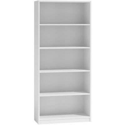 VENETI Úzka knižnica RAUNO - 80 cm, biela VENETI Úzka knižnica RAUNO - 80 cm, biela