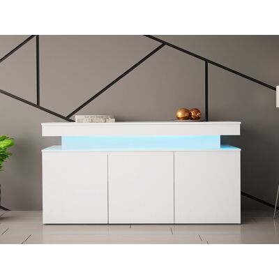 VENETI Komoda s LED osvetlením USOA - lesklá biela VENETI Komoda s LED osvetlením USOA - lesklá biela