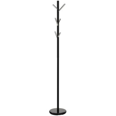 VENETI Stojanový vešiak THORN - čierny / chróm VENETI Stojanový vešiak THORN - čierny / chróm