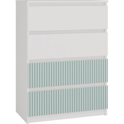 VENETI Komoda so šuplíkmi do detskej izby DUSTER - biela / mentolová VENETI Komoda so šuplíkmi do detskej izby DUSTER - biela / mentolová